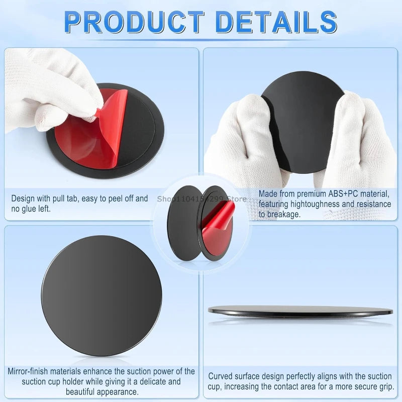 Waterproof Universal Self Adhesive Sticker Phone Stand Bracket Stickers Mobile Phone Sticker for Car Dashboard Suction Cup Base Oasis Select