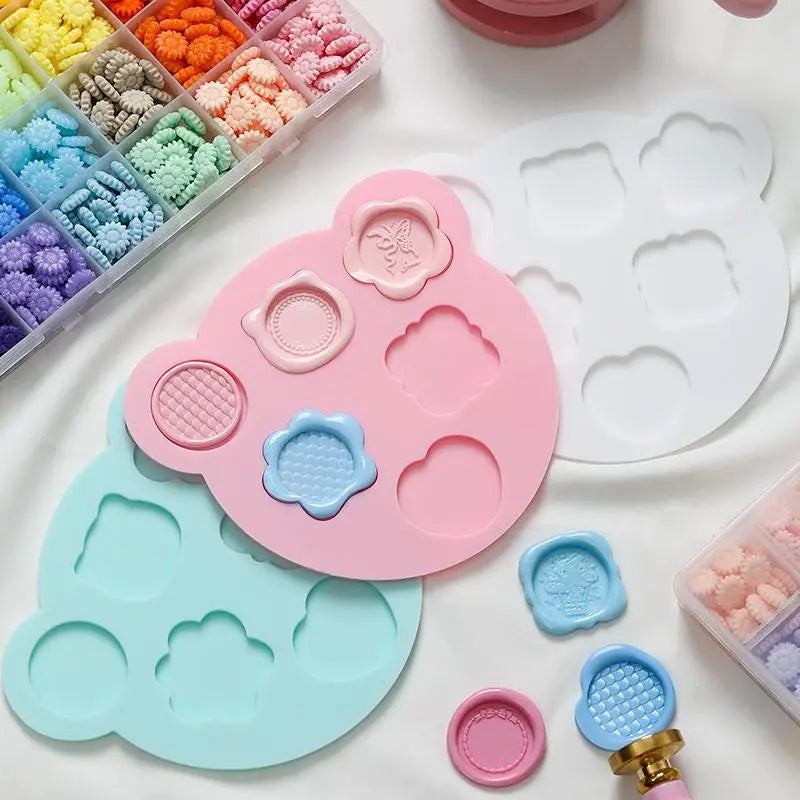 SU Wax Seal Stamp Silicone Mold Pad For 25mm Stamp Sealing Wax Fix Shapes Mats Sealing Fixer Scrapbook Envelope DIY Making Tool Oasis Select