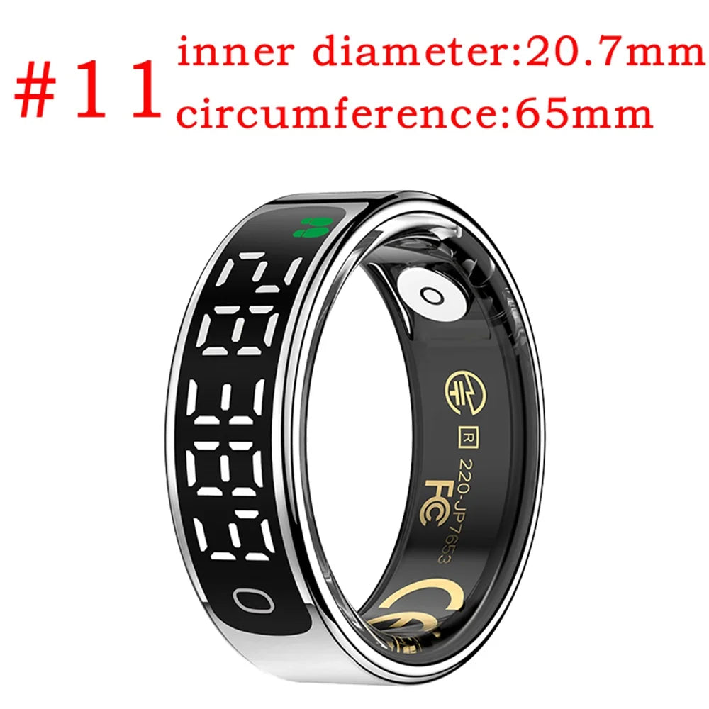 2026 Smart Ring With Display Screen Touch Screen Heart Rate Sleep Gesture Control Remote Photo Capture Sports Blue Tooth Ring Oasis Select SV 11