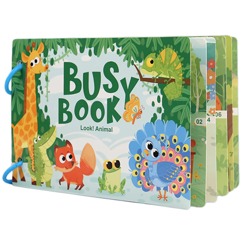 Kids Farm Letter Busy Book – Reusable Montessori Sticker Toy