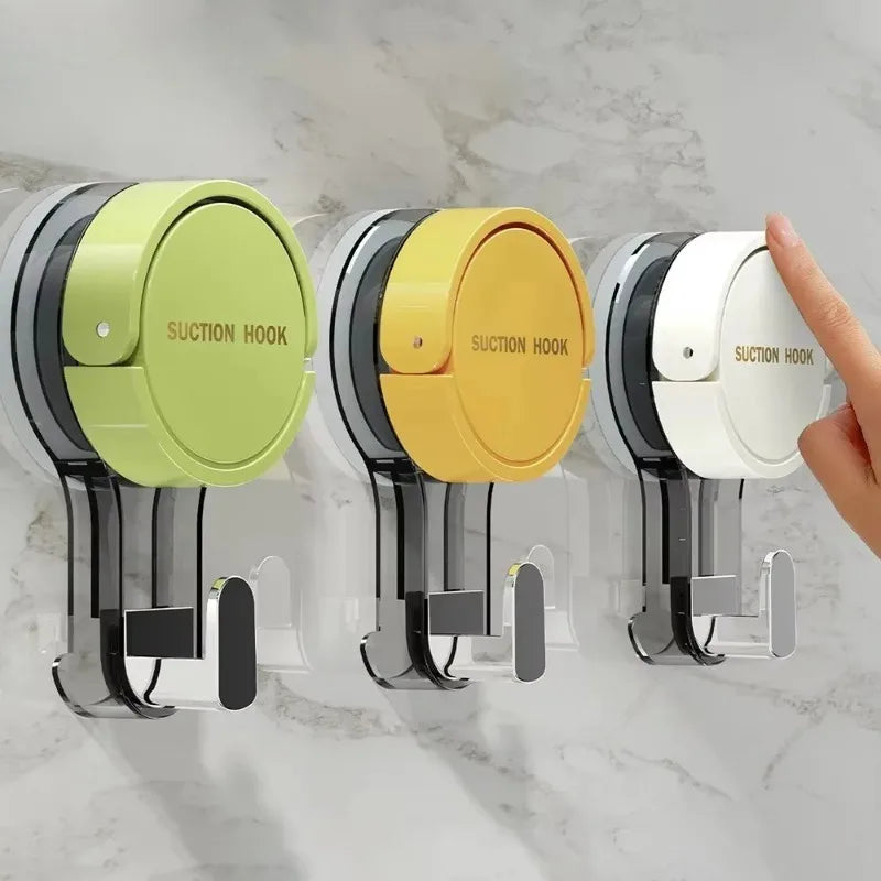 1pcs No-Drill Traceless Suction Hooks Strong Hold Vacuum Wall Hanger Waterproof Hook for Bathroom Kitchen Toilet Decor Oasis Select