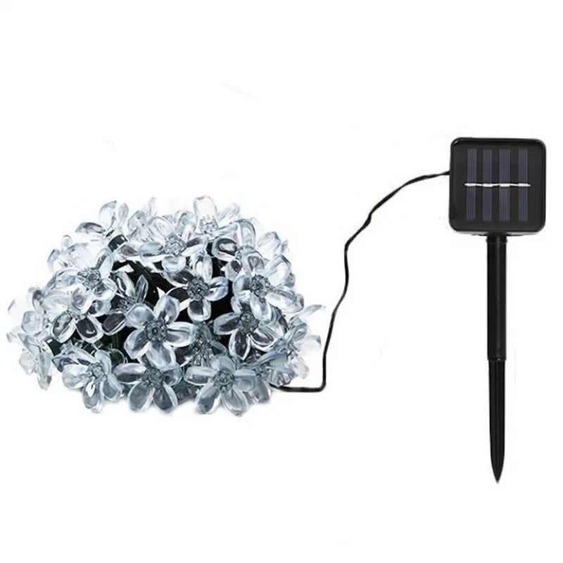 Led Solar Light String Cherry Blossom Bubble Ball String Outdoor Waterproof Christmas Festival Decorative Light String Oasis Select