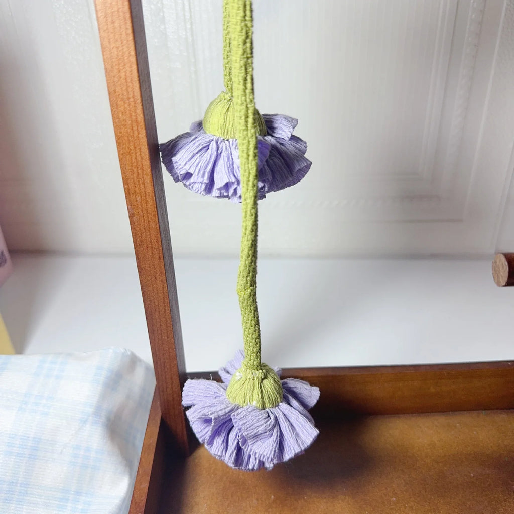 1pcs Carnation-Flower Curtain Tiebacks Rope No Drill Rope Curtain Holdbacks Rope for Home Office Shower Bedroom Decoration Oasis Select purple