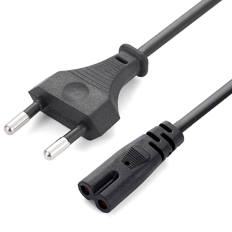 EU Power Cable 2pin IEC320 C7 US Power Extension Cord For Laptop Charger Canon Epson Printer Radio Speaker Oasis Select