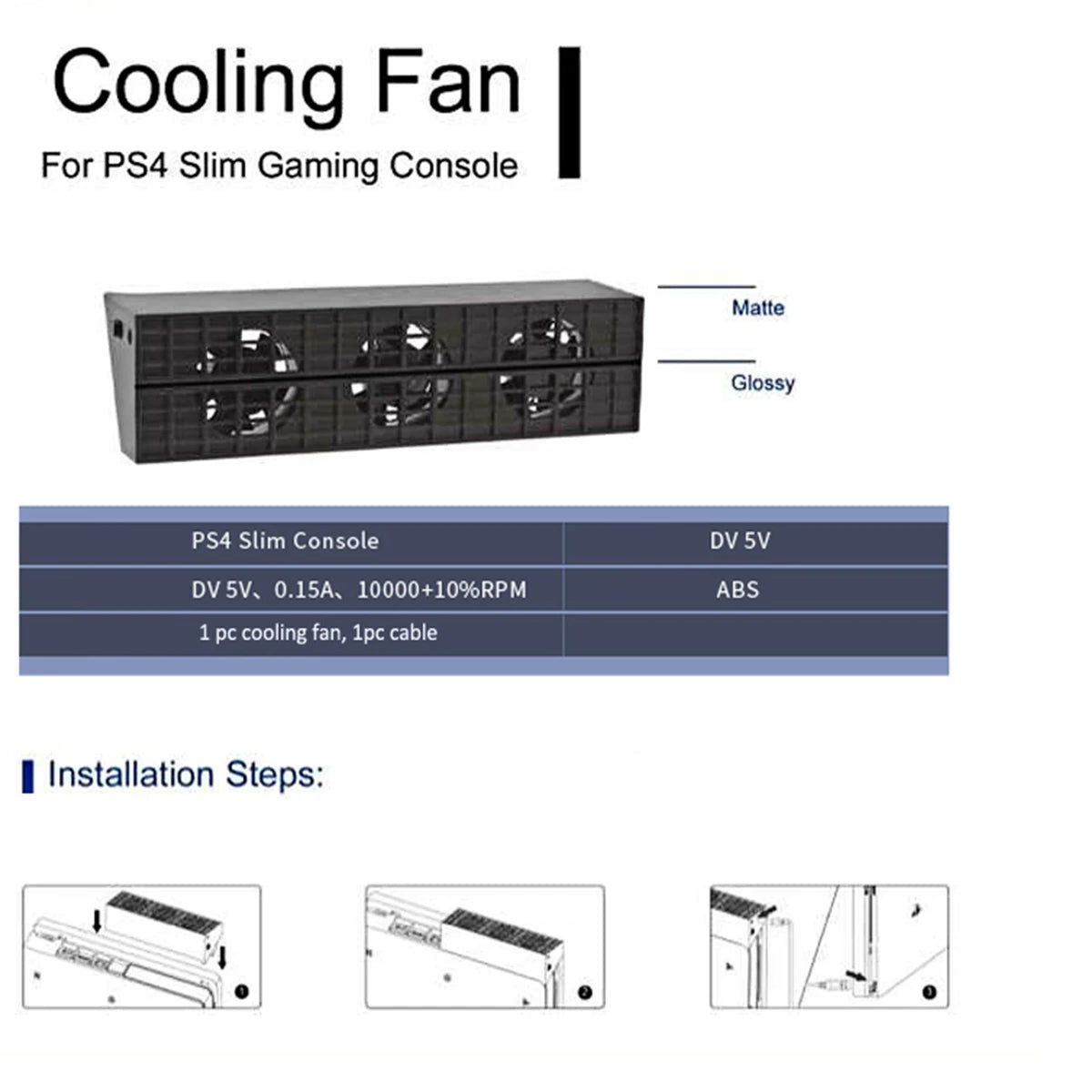 PS4 / PS4 Pro / PS4 Slim USB Cooling Fan – DC 5V Turbo