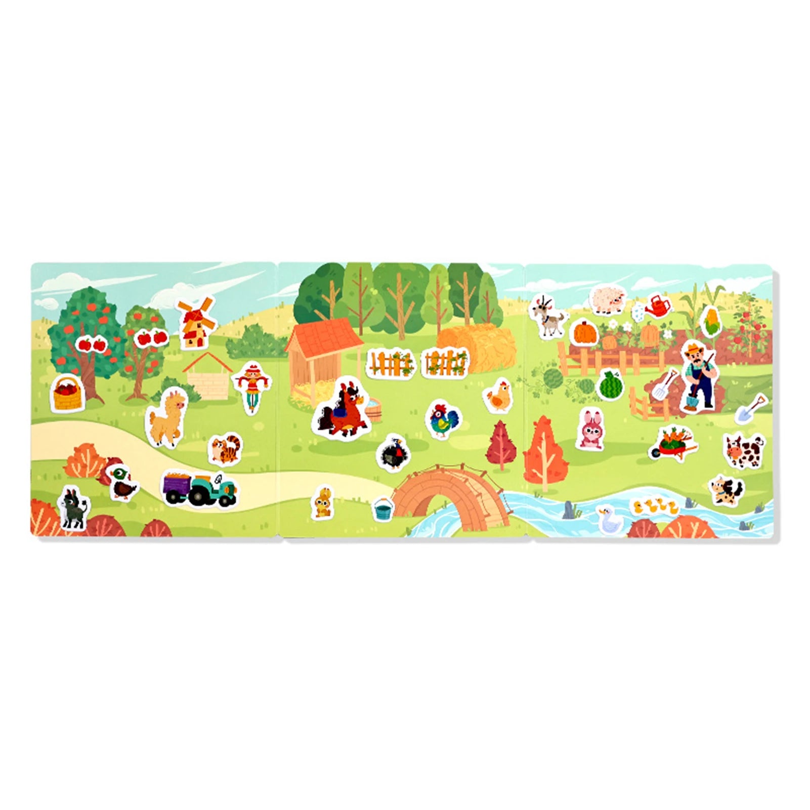 Reusable Kids Sticker Book – Color Learning Toddler Activity