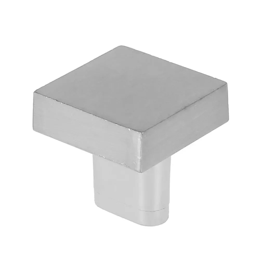 10Pcs Modern Single Hole Drawer Closet Knobs Square Zinc Alloy Cabinet Pull Handle Knobs Furniture Decor Closet Wardrobe Oasis Select 1 silver