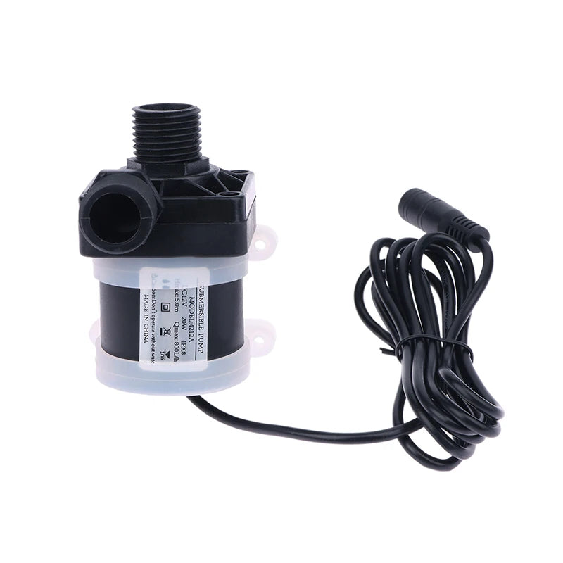 Solar-Powered Water Pump with 4 Point Threads – Quiet IP68, 12V 24V DC Brushless Motor for Showers, Heaters, and Heated Floors. Oasis Select 12V