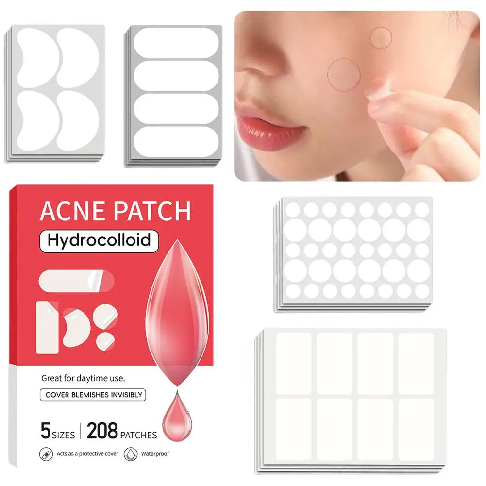 Large Pimple Patches for Face, Big Hydrocolloid Acne Patches for Body, Forehead, Chin, Zit Breakouts (Strip, Contoured, Dots) Oasis Select