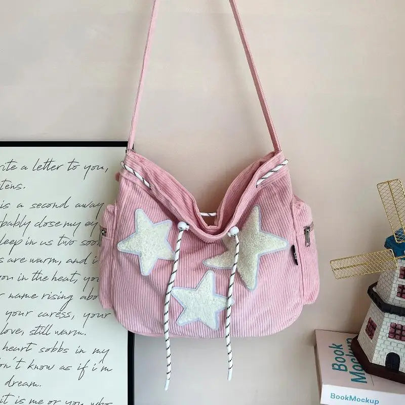 JETTING Corduroy Tote Bag – Large Crossbody Shoulder Bag