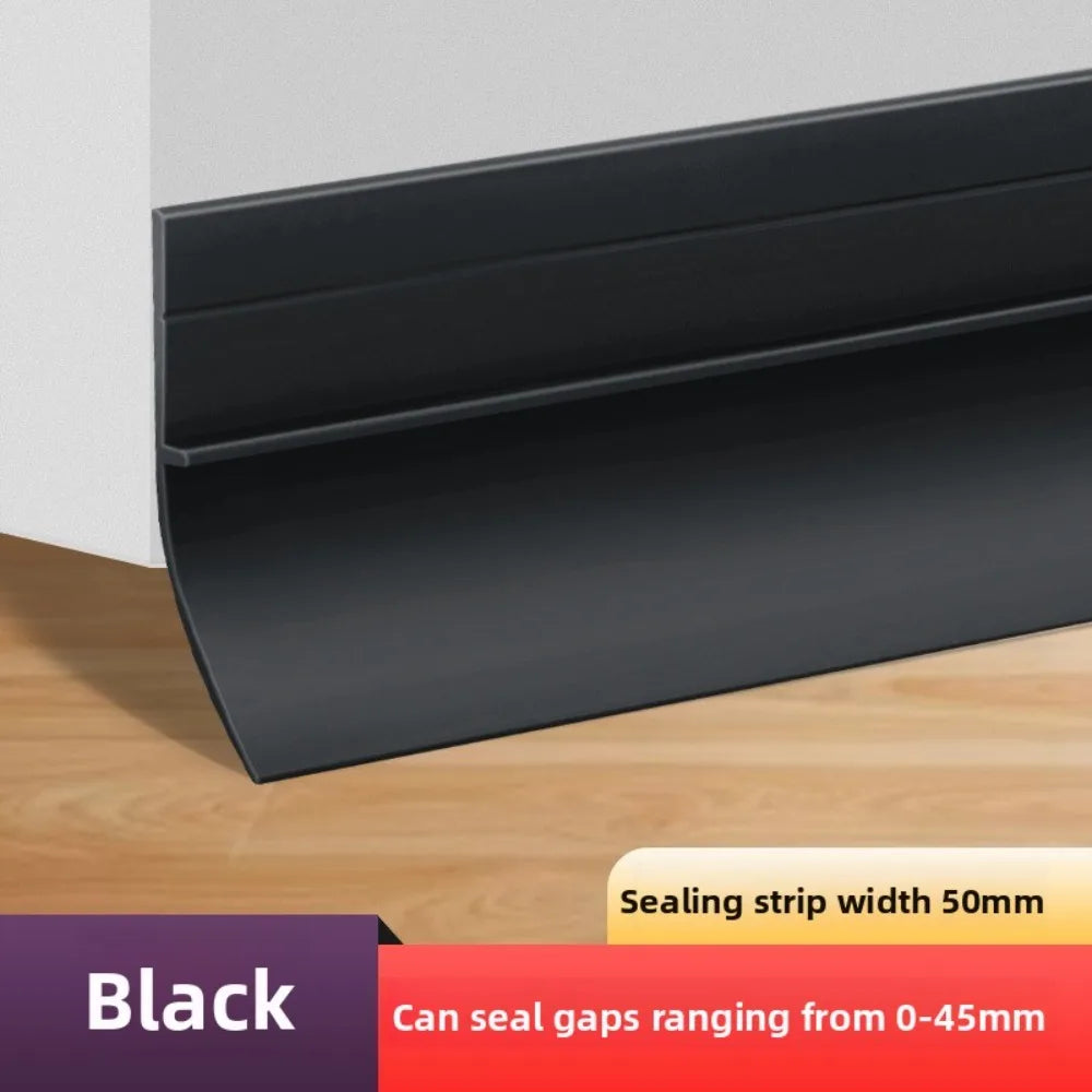 Noise Reduction Door Draft Stopper Self-adhesive Insect Prevention Weather Stripping Thickened 100cm Sound Barrier Bedroom Oasis Select 50mm-Black