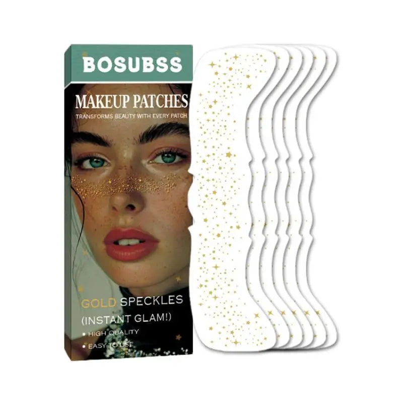 6/3 pieces/set - Gold/Silver Star Flashpoint Facial Tattoo Stickers Easy to Apply Natural Freckle Makeup Decoration Essential Oasis Select 6pcs