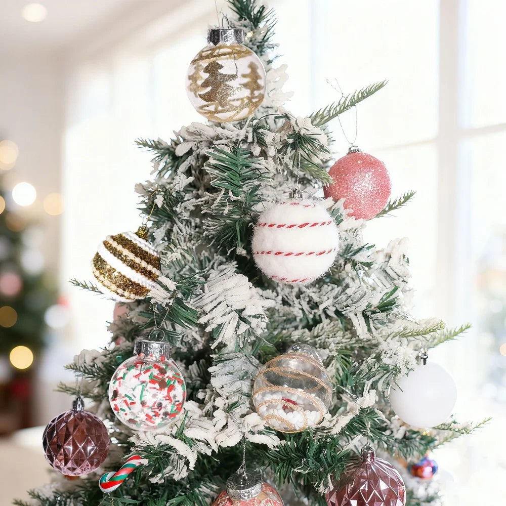 9-Piece DIY Painting Christmas Ball Ornaments Set | 6cm Xmas Tree