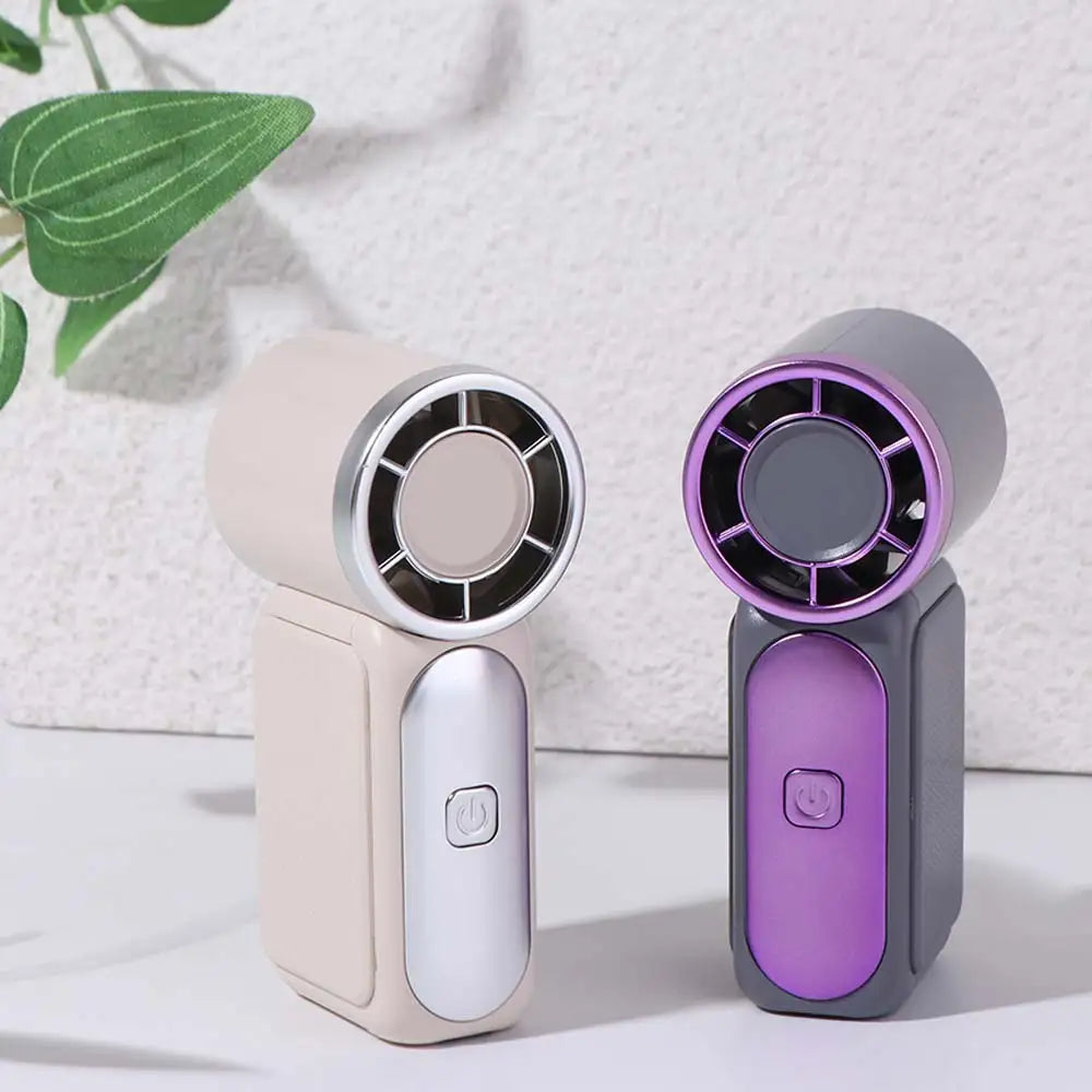 Cooling 6 Gear Wind Mini Portable Fan Air Turbo Tech LED Display USB Rechargeable Fan Adjustable Ultra-quiet Pocket Fan Camping Oasis Select