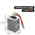 Voltage Regulator Transformer Module Isolated DC DC Converter 9-150V to 12V 1-10A 12V24V36V84V96V120Vto12V Buck Power Inverter Oasis Select 8A Silver Isolated 18-45V DC 12V DC