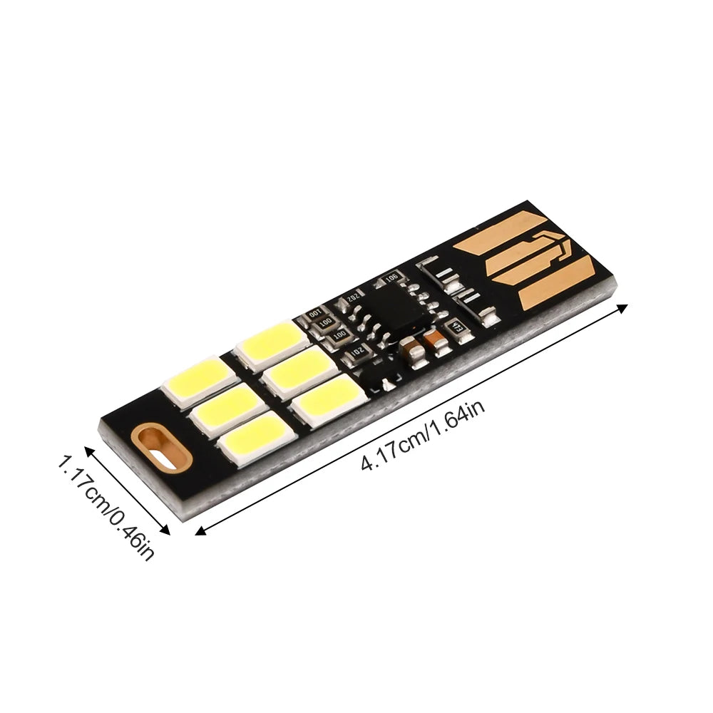 1/5/10Pcs Portable Mini 5730 USB 6LED SMD Light 5V Touch Sensor Adjustable Dimming Night Light Warm/White Light Optional Oasis Select