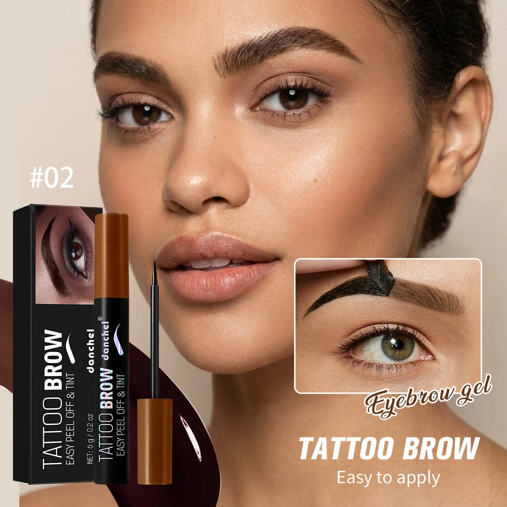 Peel Off Eyebrow Gel Tint 1PC Semi Permanent Waterproof Brow Tattoo Transfer Proof Long Lasting For Fuller Defined Brows Oasis Select