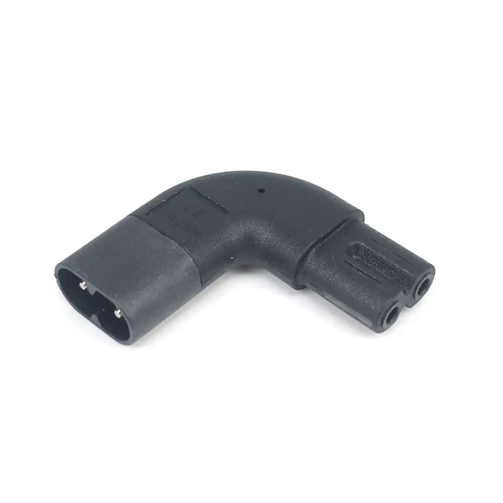 Angle Conversion Right Angled C7 Female C8 Male 2-Pin AC Power Converter AC Power Adapter Conversion Plug C7 Female To C8 Male Oasis Select black-Right Angle