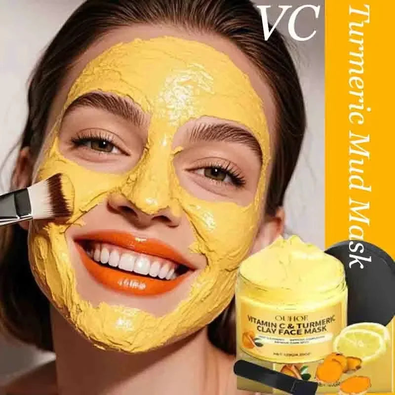 Vitamin C Exfoliating Facial Mask Shrink Pore Brightening Turmeric Exfoliating Facial Mask Improve Pore Deep Cleaning Facialmask Oasis Select 1pc