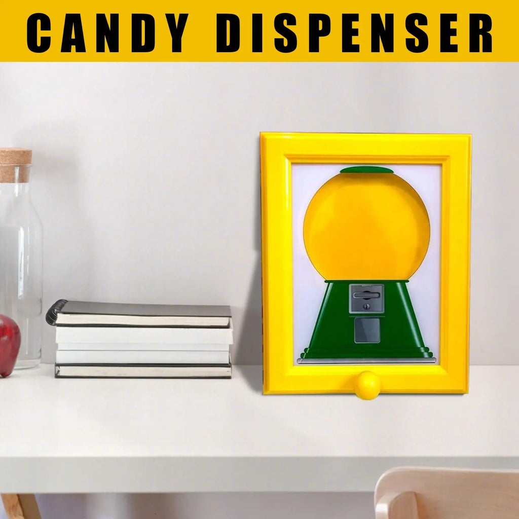 Candy Dispenser Photo Frame Automatic Candy Dispenser Wall Photo Frame Creative Vending Toy Decorative Snack Container for Party Oasis Select