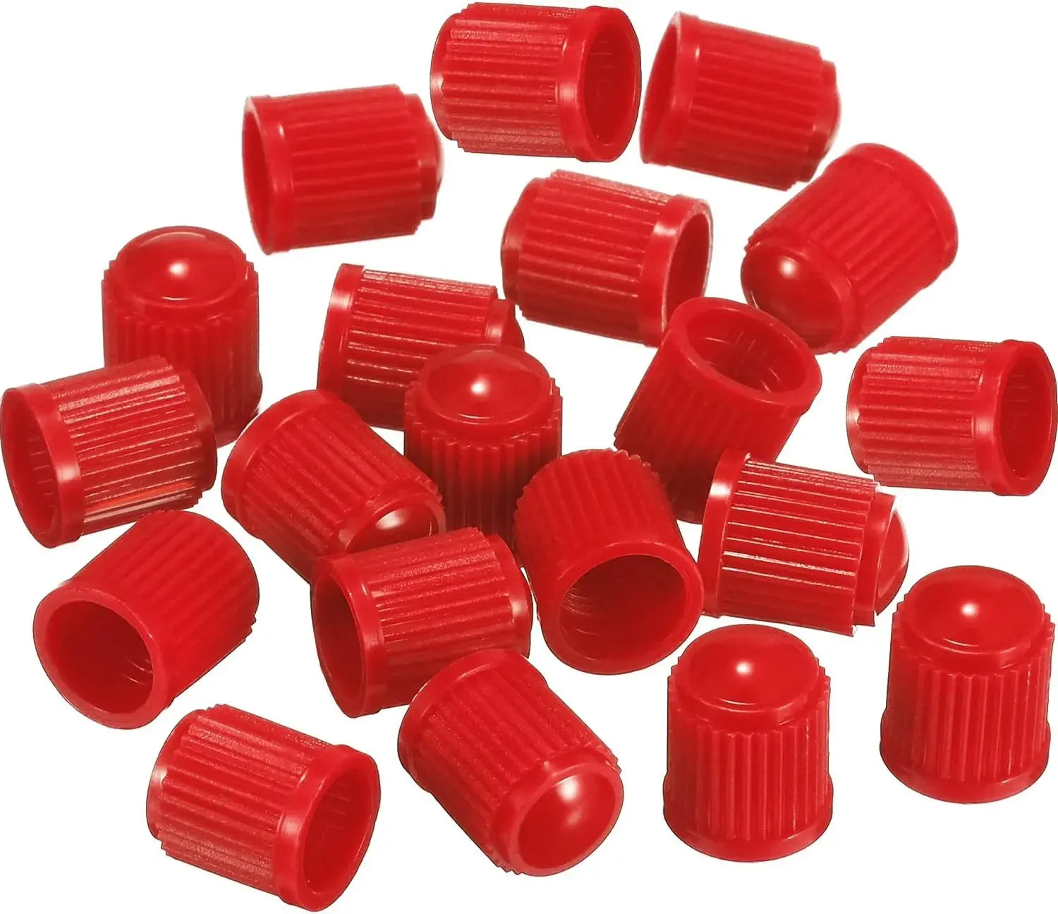Tire Stem Valve Caps Tyre Valve Caps with O Seal Ring, Universal Stem Dust Covers for SUV, Cars, Bike, Motorcycles, Trucks Oasis Select Red-20Pcs