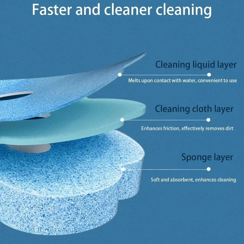 Bathroom Cleaning Brush with Disposable Replacement Brush Head Suitable for Sanitary Disposable Toilet Cleaning Brush Oasis Select