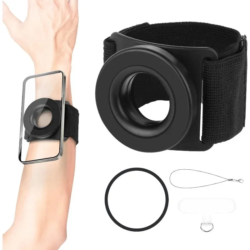 Strong Magnetic Suction Bracket Running Phone Holder Mobile Phone Holder Wrist Strap Arm Dedicated for IPhone 15 Pro Max Samsung Oasis Select