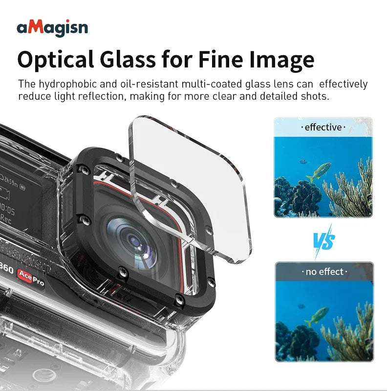 aMagisn 60M Waterproof Dive Case for Insta360 Ace Pro / Pro 2