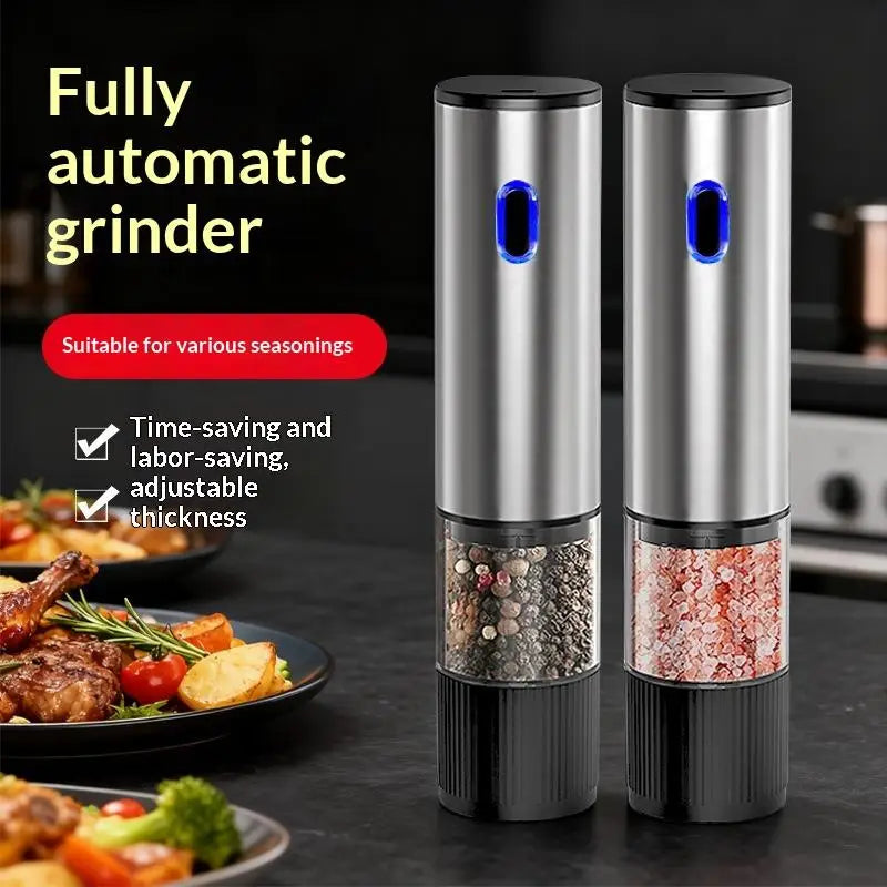 Electric Salt & Pepper Grinder – Rechargeable Adjustable Mill