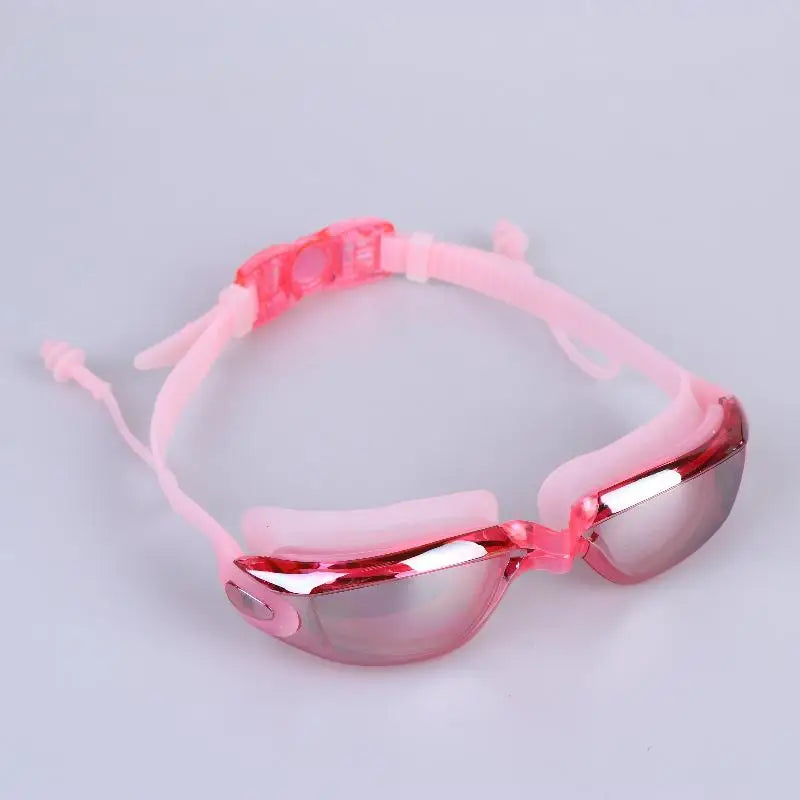 HD Anti-Fog Swimming Goggles, Small Frame Silver Coated Lenses Waterproof Swim Glasses Oasis Select Pink