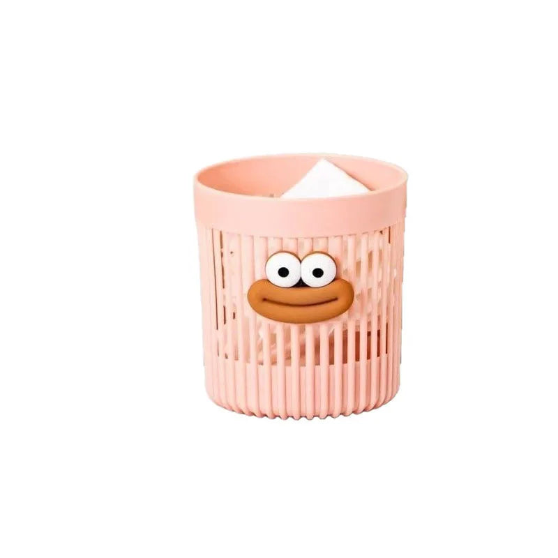 Cute Cartoon Desk Organizer – Pen Holder & Storage Basket