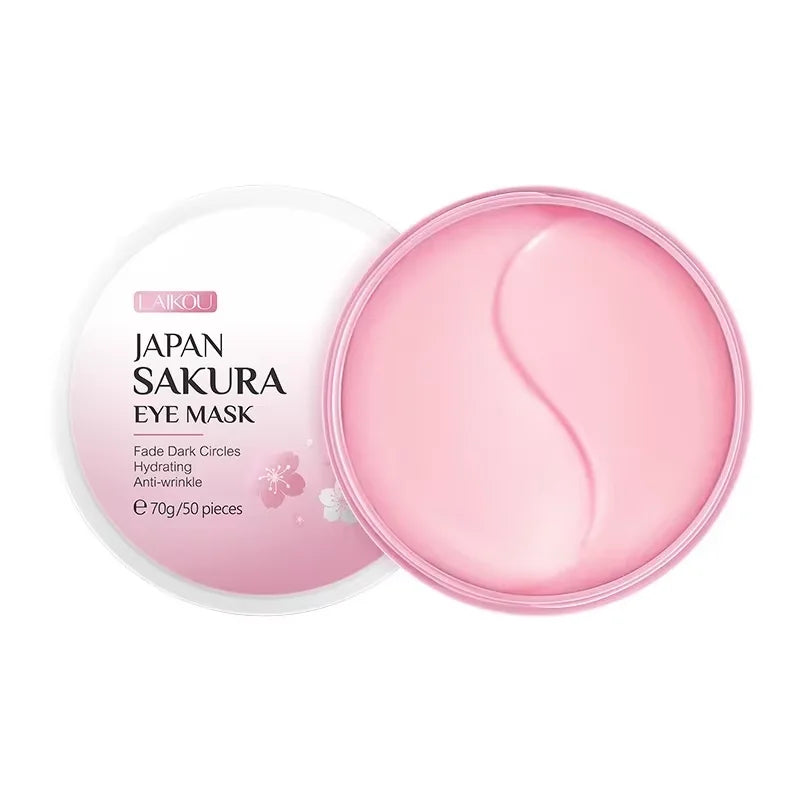 LAIKOU Japan Sakura Snail Eye Mask Fade Dark Circles Hydrating Moisturizing Eye Care Patch Oasis Select Sakura Eye Mask