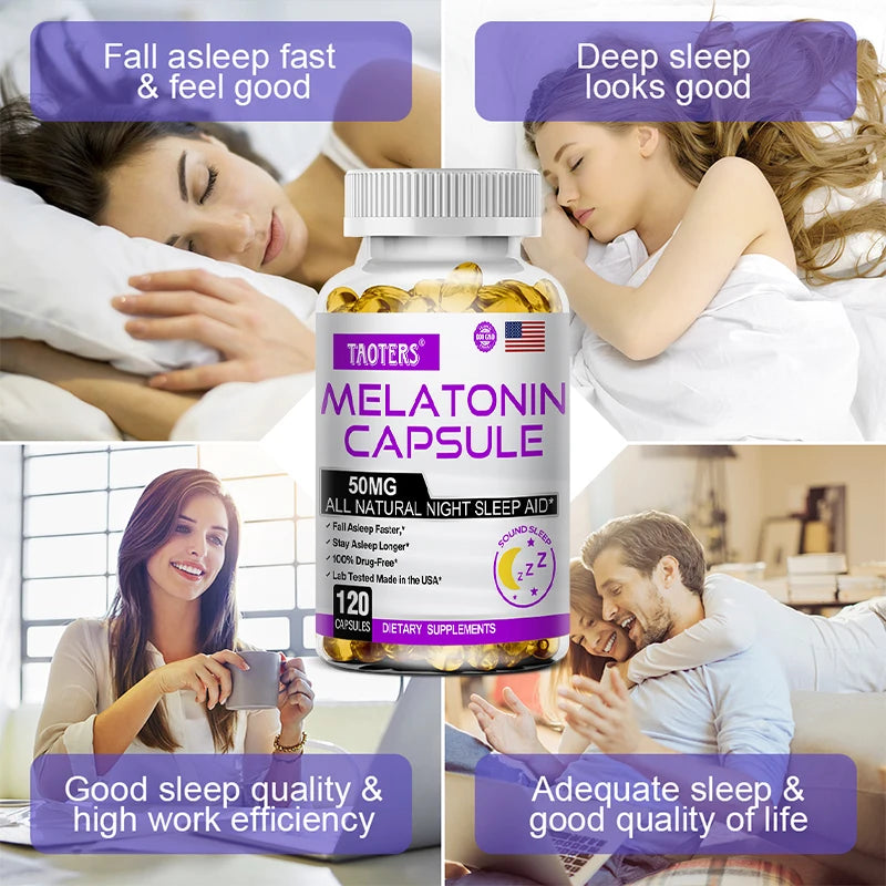 Melatonin Capsules 120ct – Non-GMO & Gluten-Free Sleep Support