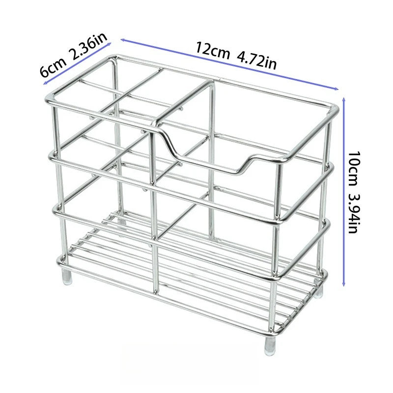 Five Compartment Bathroom Organizer Rack Multi Grid Toothpaste Brush Storage Caddy Countertop Separated Slot Wash Accessory Oasis Select 1pc white