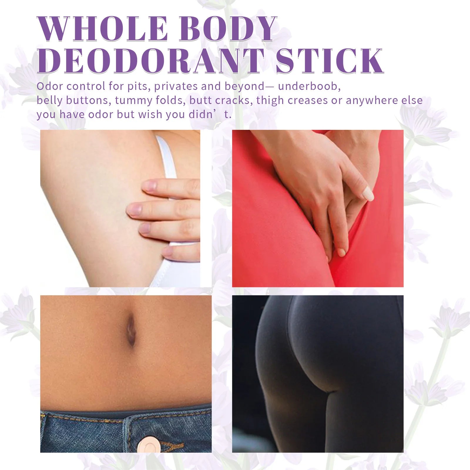Whole Body Deodorant Stick 72 Hour Odor Control Long-Lasting Fragrance Armpit Odor Remove Sweat Refreshing Antiperspirant Stick Oasis Select