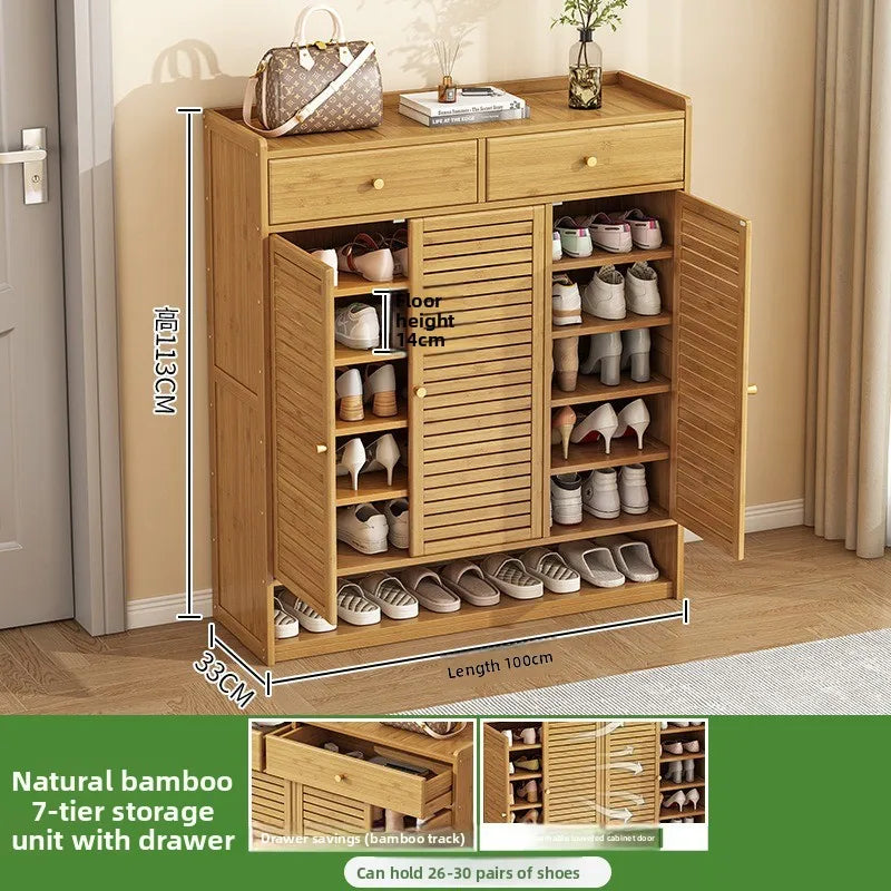 Multifunctional shoe cabinet, large capacity at home door with drawers, multi-layer dust-proof shoe rack Oasis Select 3-102-7-2-113