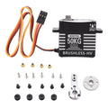 Brushless Servo 50KG Full Metal Water Proof High Torsion 180 Degree Potentiometer Type High Torsion Brushless Servo Oasis Select black