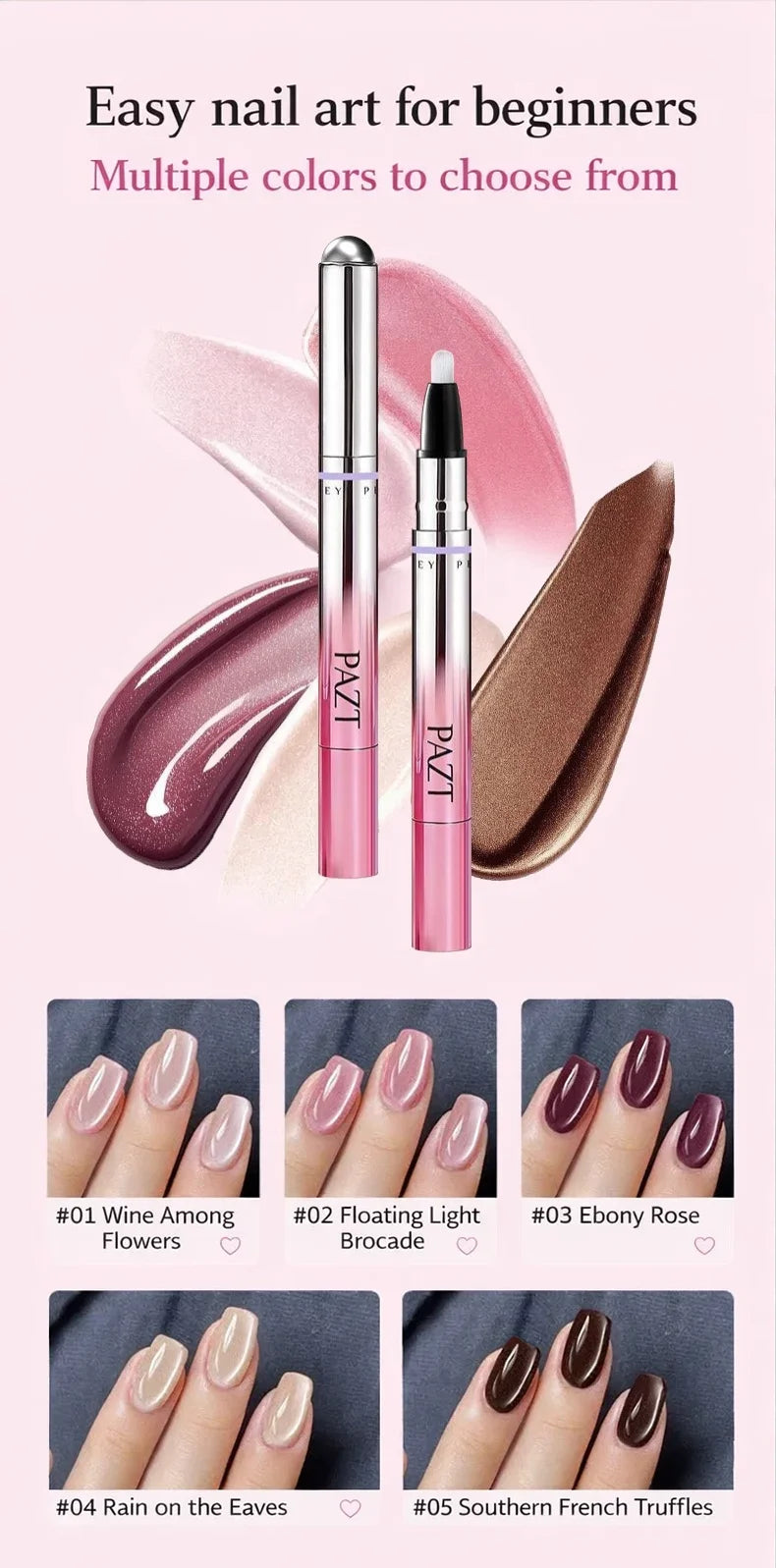 Nail Art Pen 2in1 Nail Care Magnetic Cat Eye Gel Polish Nail Art Kit Care Magnetic Beads Nude Ice Translucent Cat Eye Nail Pol Oasis Select