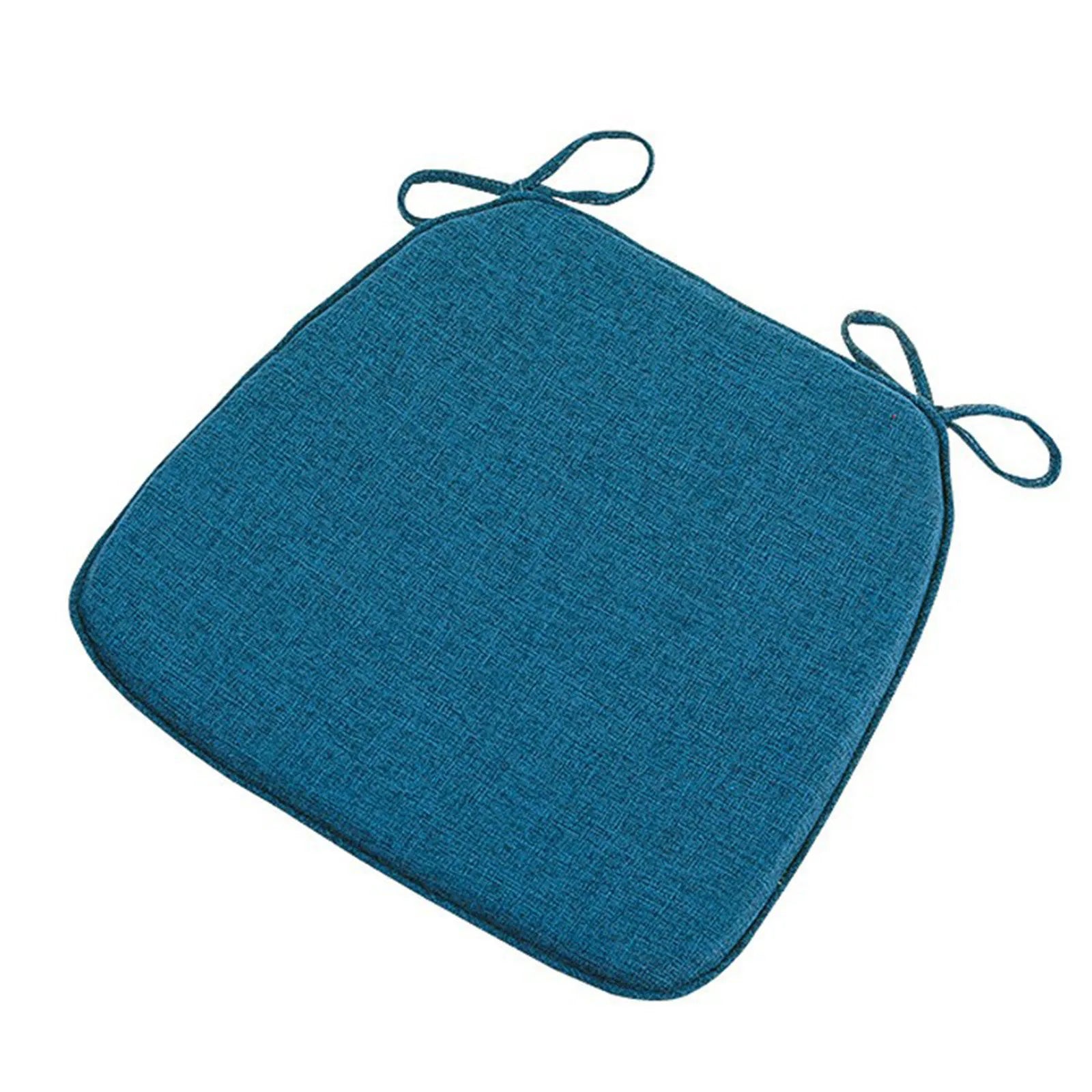 Chair Pads Non-Slip Seat Cushions Soft Chair Pad with Ties Horseshoe Seat Cushion For Dining Room/Office/Hotel/Garden Chairs Oasis Select Blue