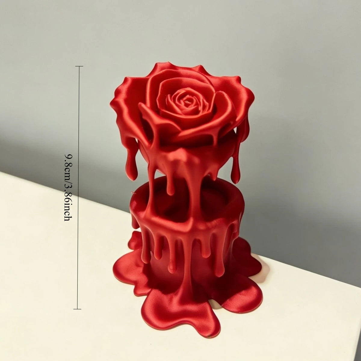 Melting Dripping Rose Figurines Liquid Drop Flower Statue Ornaments for Home Table Shelf Decoration Romantic Wedding Lover Gifts Oasis Select