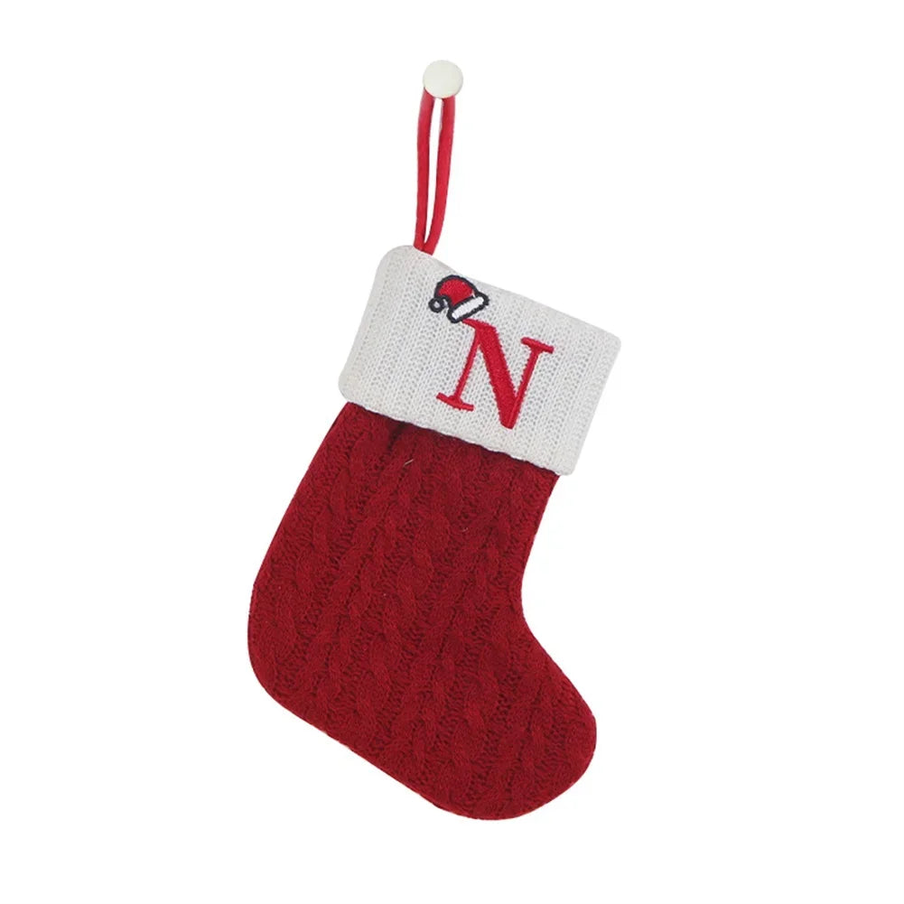 Xmas Socks Christmas Stocking High Capacity Decorations Red White 2022 Christmas Decorations Socks Merry Christmas Oasis Select N China Mainland