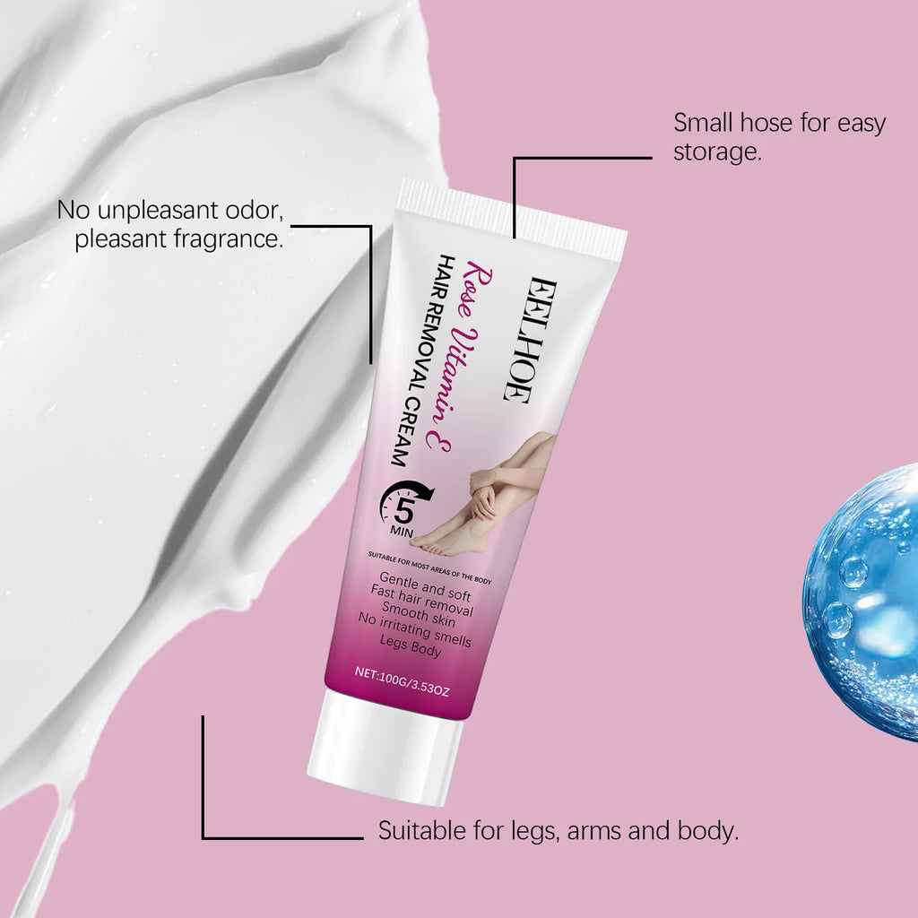 Eelhoe Gentle Hair Removal Cream – Painless & Smooth 100g Hair Removal Cream Oasis Select