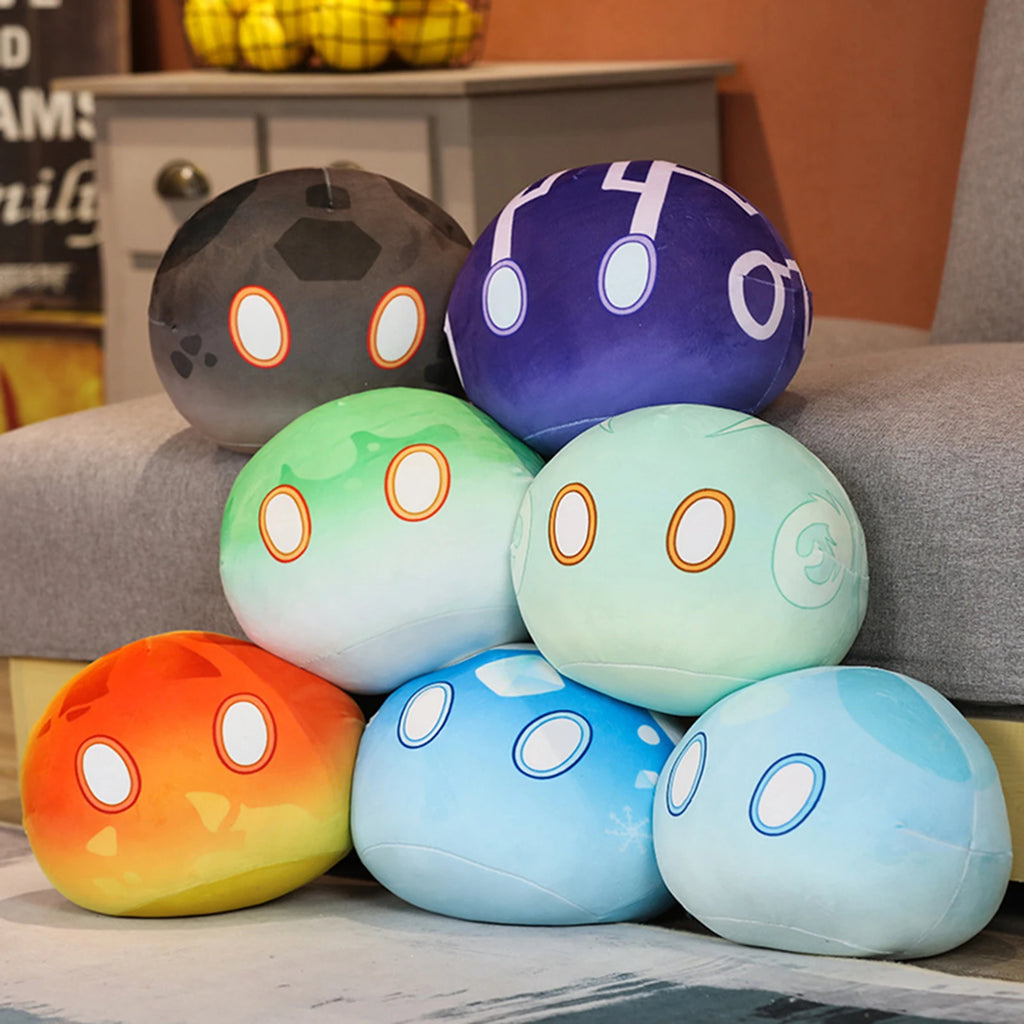 Genshin Impact Slime Plush Pillow – Soft Anime Hugging Toy