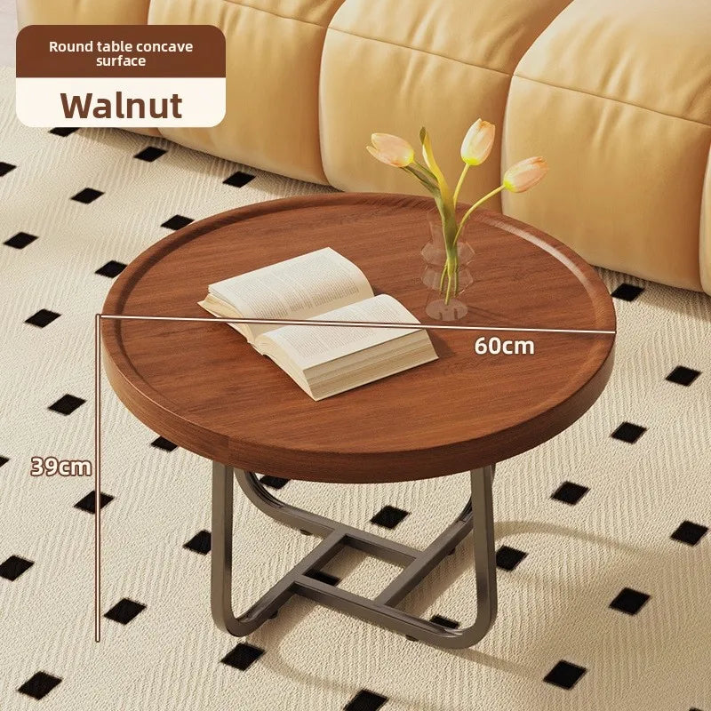 Multi-functional Coffee table Japanese creative annual ring small coffee table small apartment sofa side balcony tea table Oasis Select AOM-AI-60-39