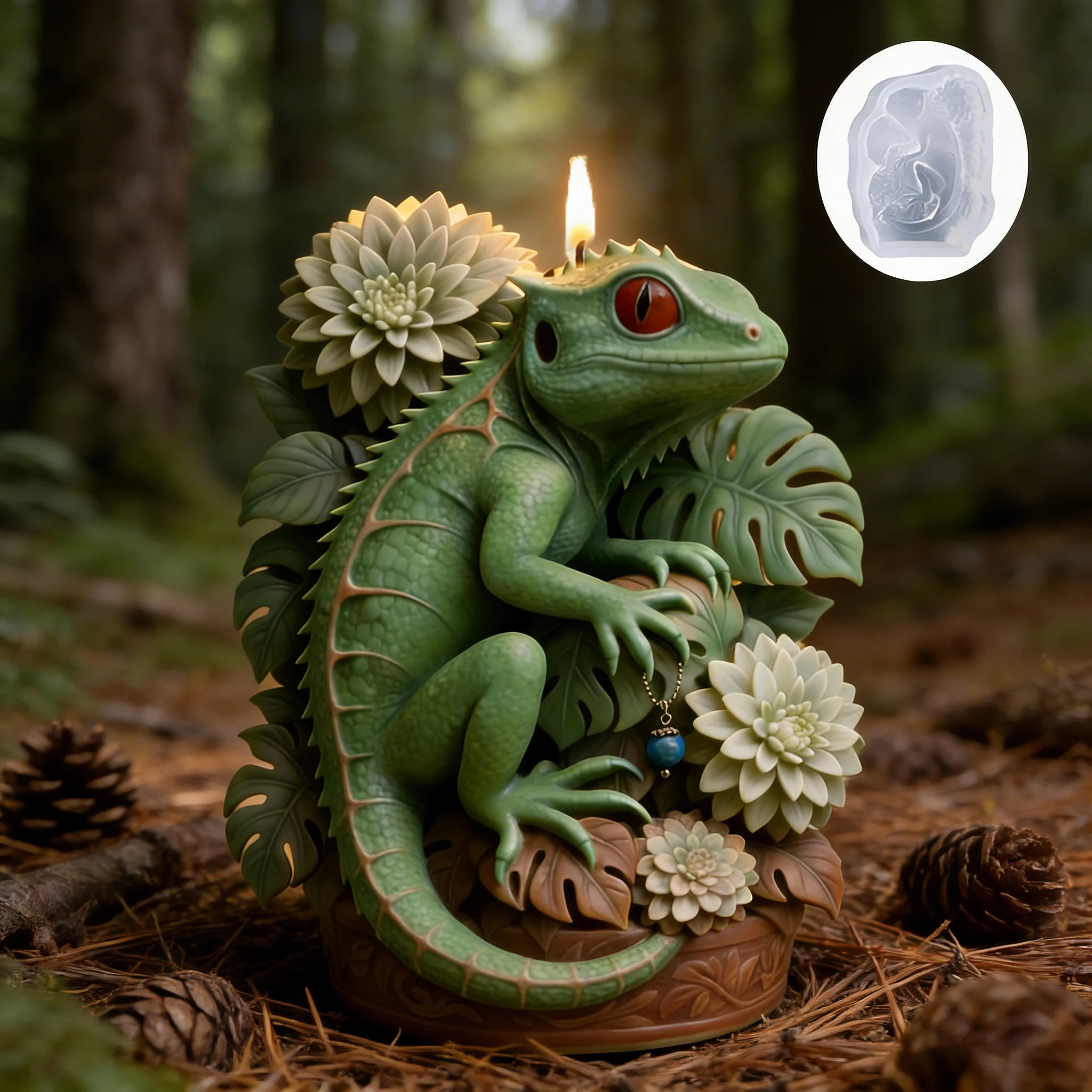 3D Lizard Silicone Candle Mold DIY Aromatherapy Candle Soap Resin Casting Mold Craft Supplies Oasis Select