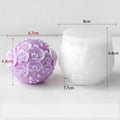 3D Orchid Ball Silicone Mold – Flower Sphere Candle & Soap