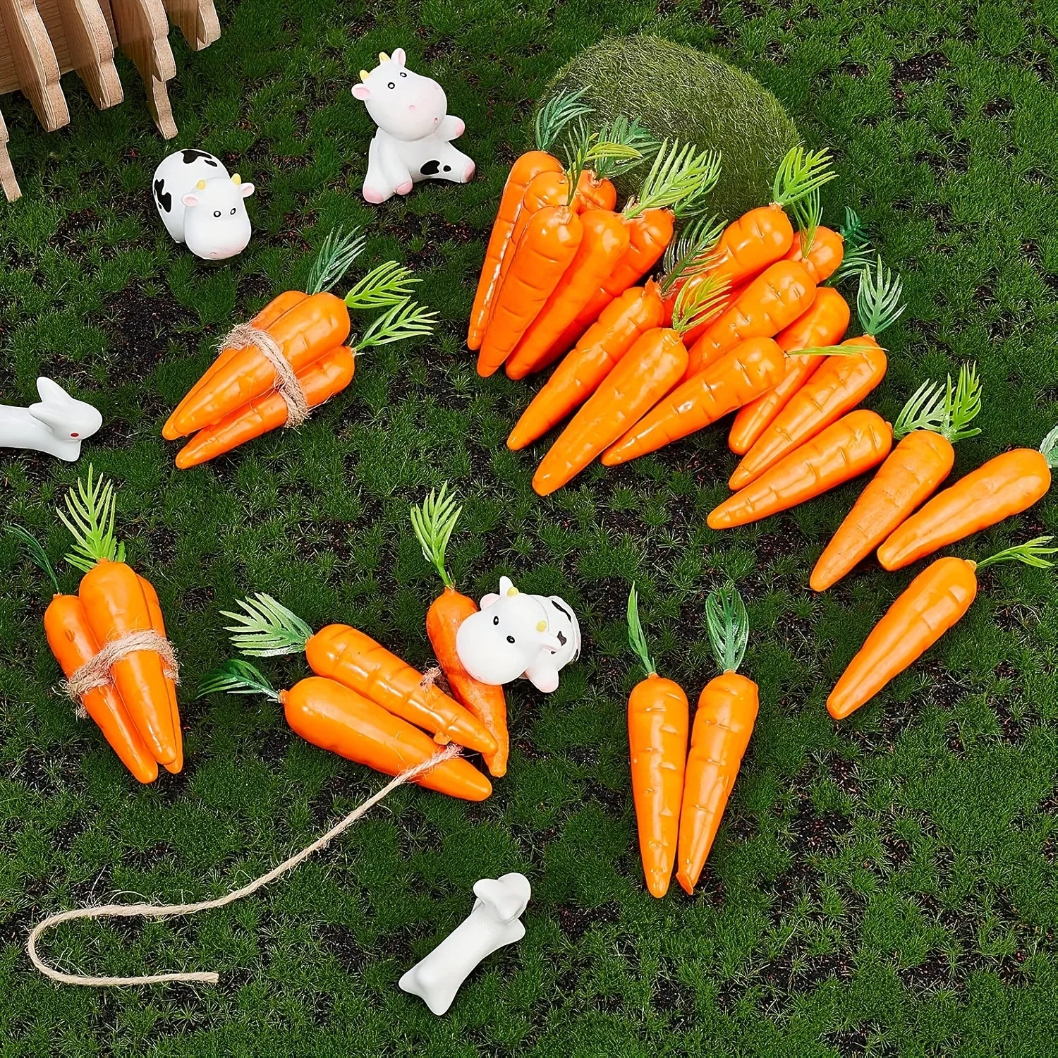 10/30/50 PCS Mini Faux Carrots – Soft-Touch Foam Decor for Fairy Garden, Spring Home & Easter Miniature Scenes Oasis Select