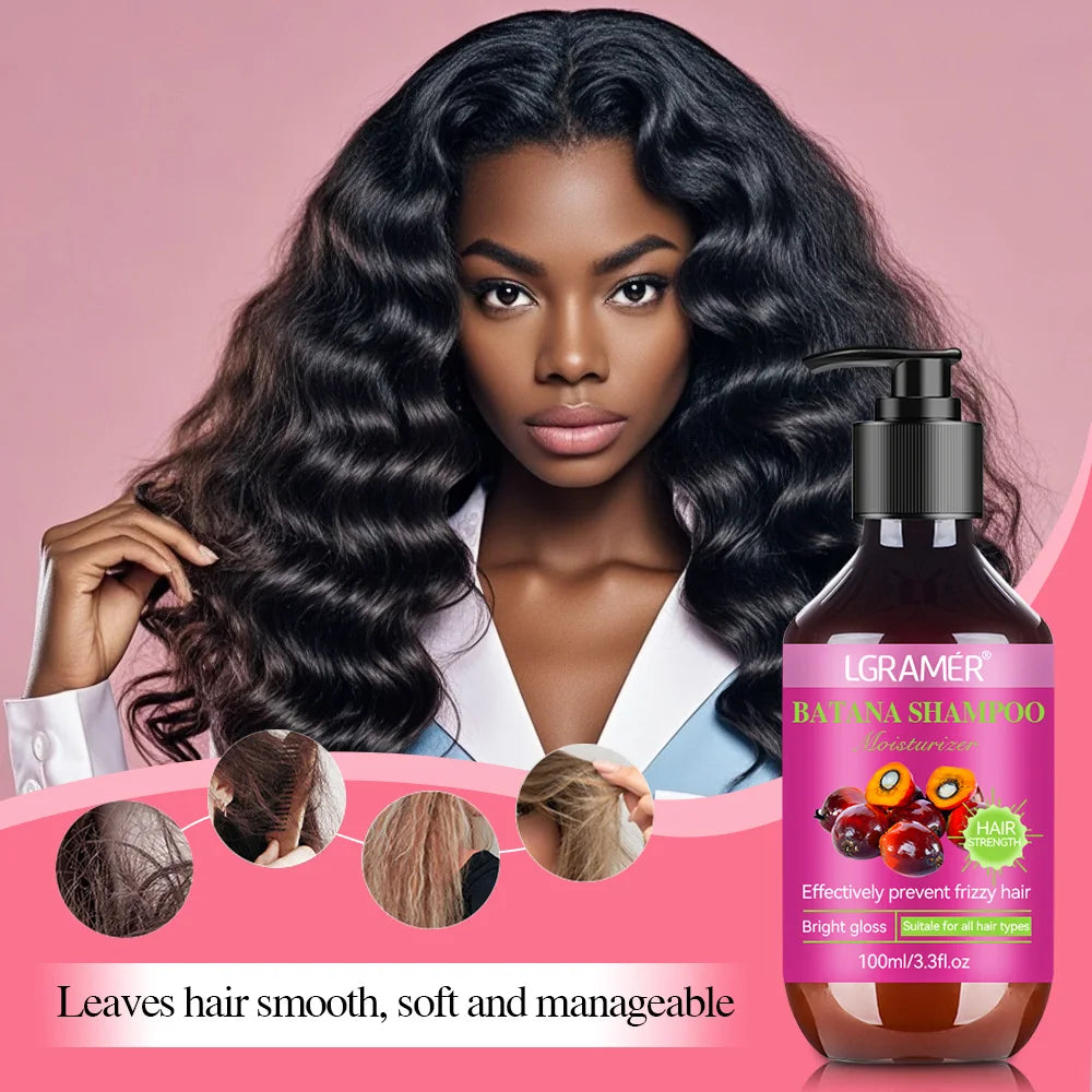 Batana Shampoo Controls Oil Removes Dandruff Relieves Itching Softens and Nourishes and Strengthens Hair Quality for Men Women Oasis Select