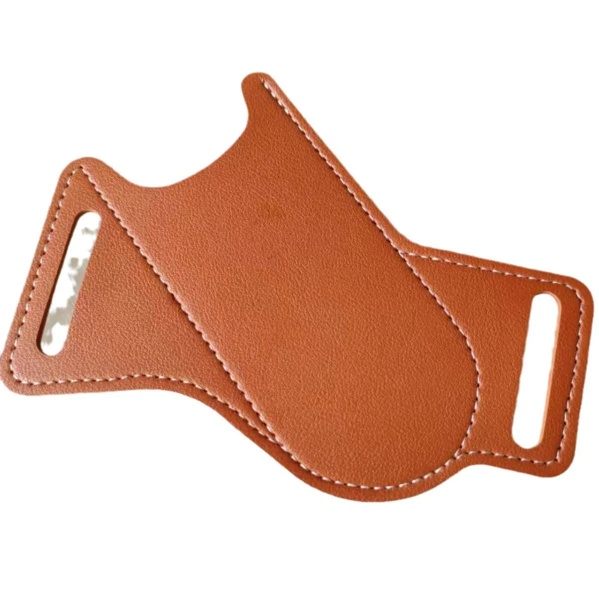 Outdoor Adventure Storage Sheath Leather Scratch-Resistant Folding Finger Knife Sheath Waist Clip Pocket Knife Camping Tool Set Oasis Select PU brown