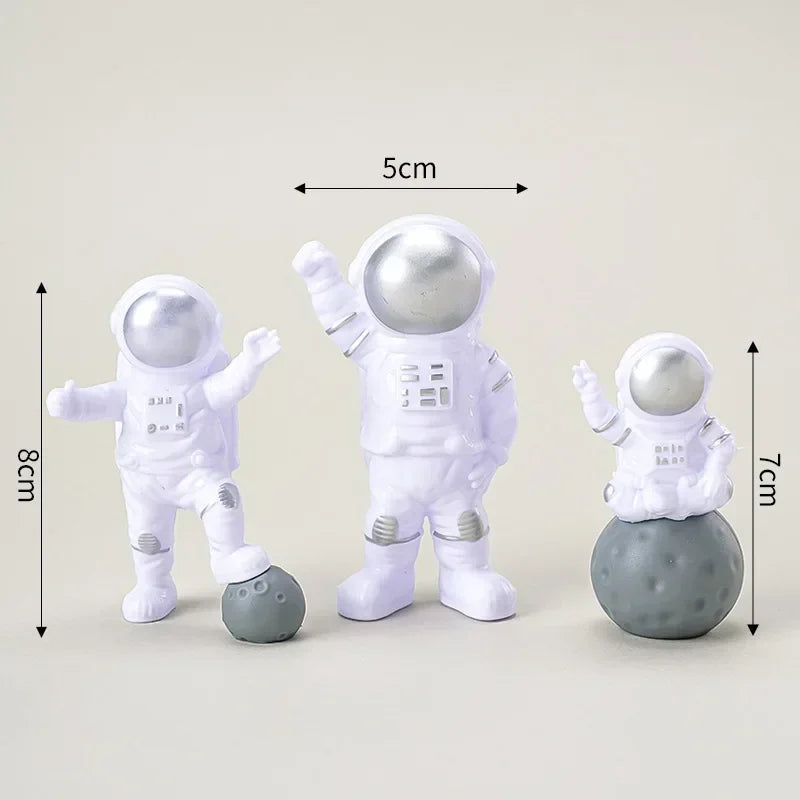 Astronaut Cake Topper Outer Space Birthday Decoration Astronaut Cake Decoration Planet Moon Baby Shower Kids Party mariage doré Oasis Select 01